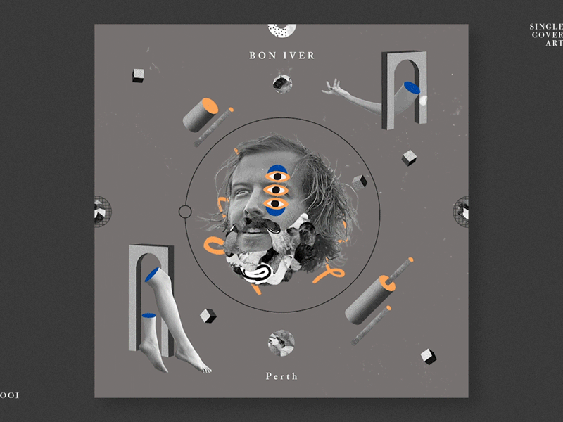 Bon Iver - Perth animation artwork collage collageart concept cover art design gif graphicdesign illustration illustration art illustration design loop motion music music art poster single cover visual visual art