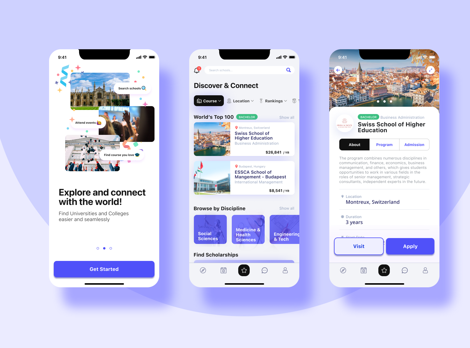 App For Searching Universities And Colleges By Allana Santos On Dribbble