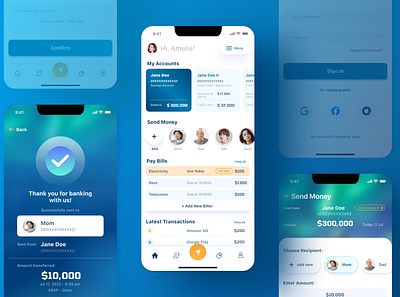 Mobile Banking App branding design mobi mobile app product design ui ux