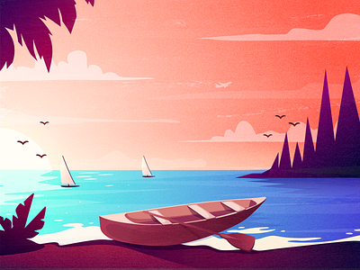 Night scenery-01 by yalv~ for DCU on Dribbble