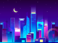 Night scene in Hongkong by yalv~ for DCU on Dribbble