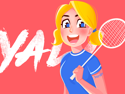 sporty girls~ brief strokes cartoon cartoon characters girl illustration