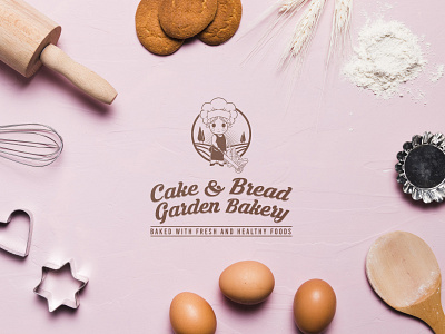 Cake & Bread Garden Bakery Logo Design design illustration logo logodesign