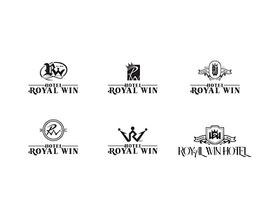 HOTEL ROYAL WIN LOGO branding design logo logodesign