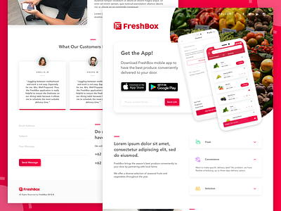FreshBox Website content designer dailyuiux design inspiration landing landing page ui uiux uiuxdesigner ux vegetables website