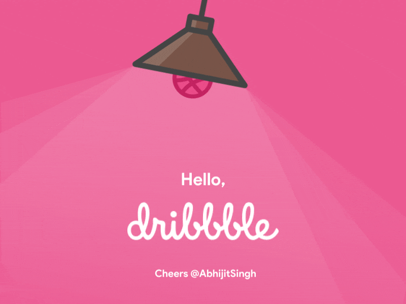 Namaste Dribbble! animation debut illustration invite lamp namaste shot