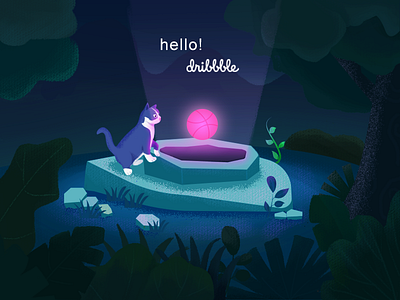 hello dribbble illustration