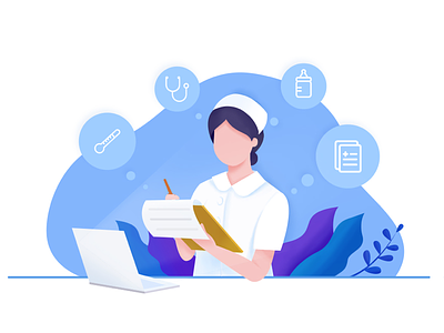 Nursing illustration illustration ui