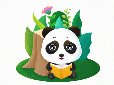 Reading Panda app illustration ui