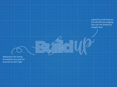 Buildup branding design flat illustration logo minimal vector