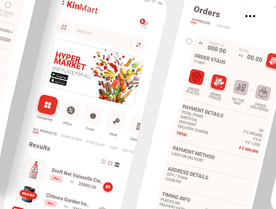 Kinmart Shopping App app appdesign appilication ui uiux ux