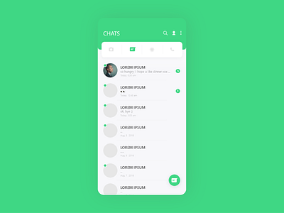 WhatsApp Redesign Concept app design icon illustration minimal mobile ui ux web website