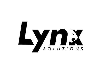 Lynx Solutions logo branding design logo minimal