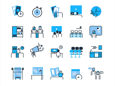 Office Icon Set minimal icons office