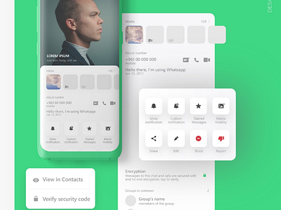 Whatsapp Redsign Concept - profile whatsapp app mobile ui ux