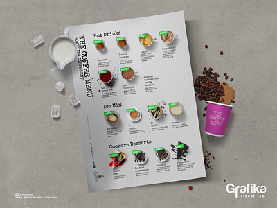 Coffee Menu - Glasius House of Gelato branding coffee design menu typography