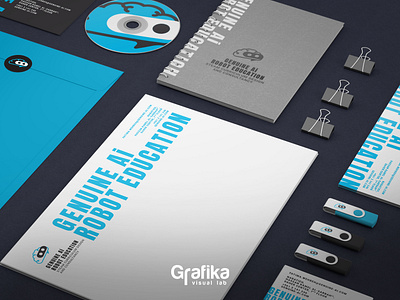 Genuine Ai Robotics Education Full Branding branding design logo