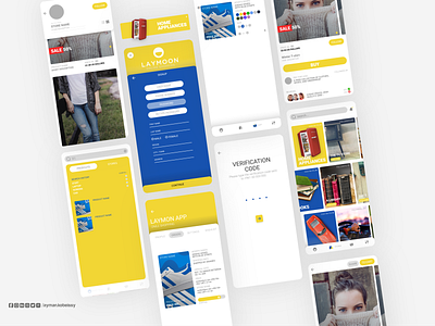 Laymon Shopping App app design icon ui ux