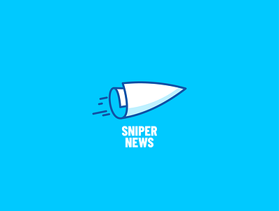 SniperNews design icon illustration logo minimal