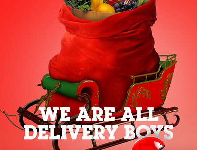 DELIVERY SERVICE ADS FOR CHRISTMAS 2019 design santa