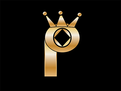 DAY 4 black crown dailylogochallenge dark diamond gold letterp oneletterlogo p prince