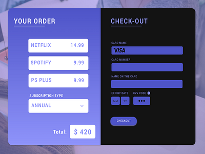 DailyUI - 2 - Checkout Page