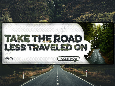 Road less taken Landing Page Concept