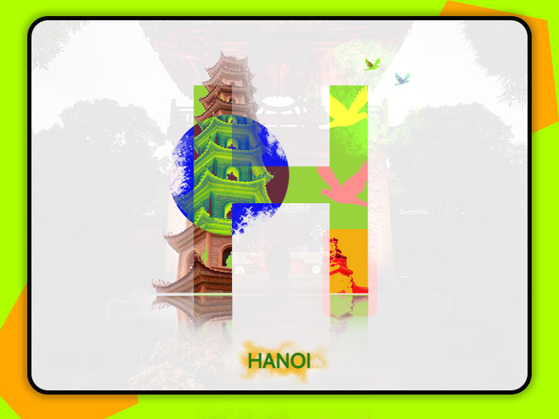 Hanoi City concept art illustration design 36daysoftype 2dart ui