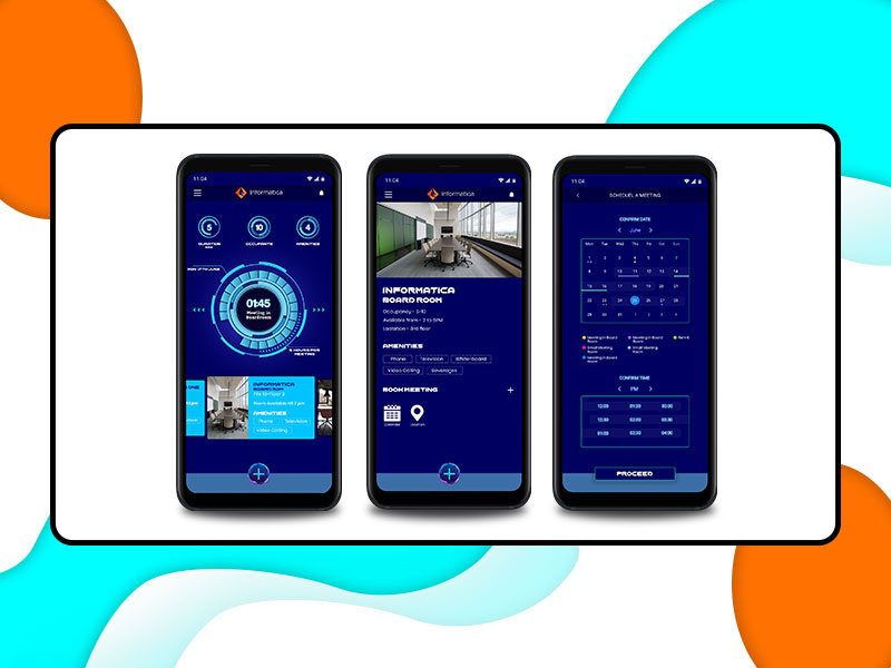 Concept for Meeting Room app concept art futuristic ui app design design 2dart ui