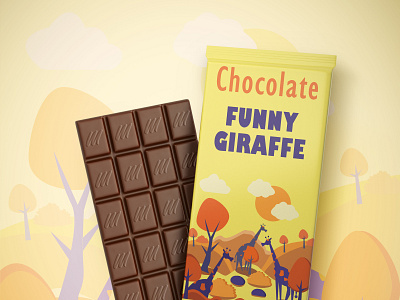 Chocolate Funny Giraffe illustration