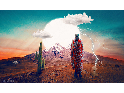 Cactus behance cactus cloud color design graphic graphic design isolated manipulation photomanipulation sky