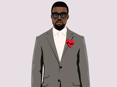 Kanye West art digital hip hop illustration illustrator lifestyle portrait rap urban vector