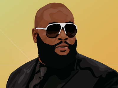 Rick Ross art digital florida hip hop illustration illustrator lifestyle portrait rap rick ross urban vector