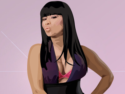 Nicki Minaj art digital hip hop illustration illustrator lifestyle portrait rap urban vector