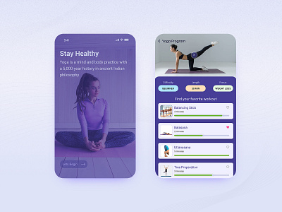 Yoga Program meditation mobile app design typography userinterface yoga yoga life