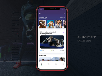App Store Interface activity app discover inspiration iphone xr lockdown mobile app design photoshop typography user interface