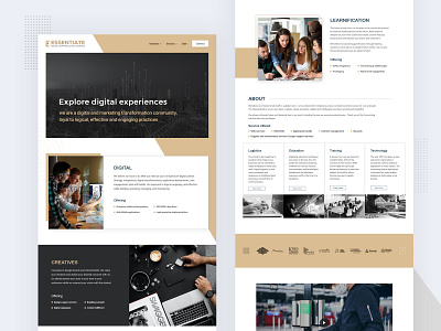 ESSENTIATE - Website Design 2021 adobe xd branding business graphic design inspiration photoshop typography ui design ux website design
