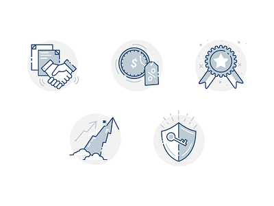 Iconset business coin icon illustration