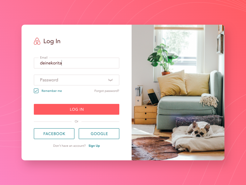 DailyUi #001 dailyui login signup challenge