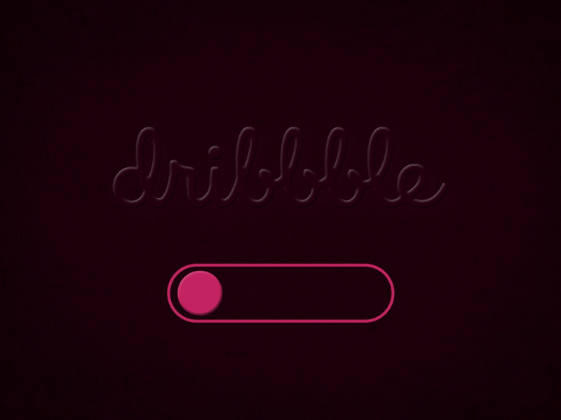 Hello Dribbble! ae animation debut first gif hello invitation logo neon switch toggle