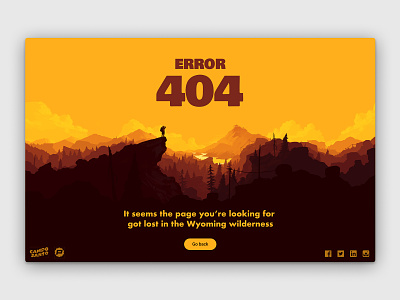 Daily UI 008 404 Page 404 daily 100 challenge daily ui design error 404 figma firewatch gaming graphic design illustration page ui ux