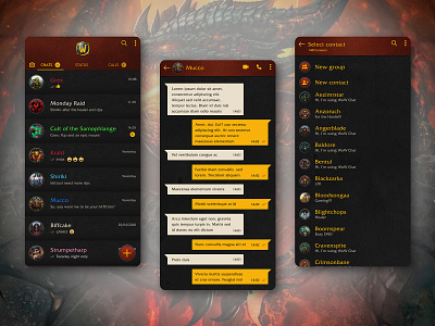 Daily UI 013 Direct Messaging app design branding daily 100 challenge design figma mobile ui warcraft wow