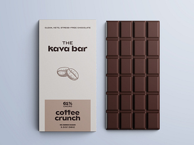 the kava bar / clean, keto, stress-free chocolate chocolate keto logo packaging packaging design