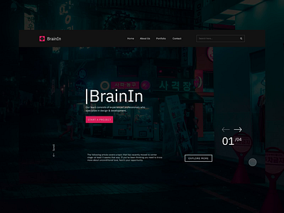 BrainIn Concept Design concept design desktop doizyn prototype ui ux web design website