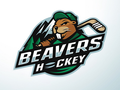 Beavers Hockey logo academy badge design badgelogo beaver beavers bold branding design hockey hockey logo illustration mascot masculine mountain logo sport sports sportslogo sportslogos