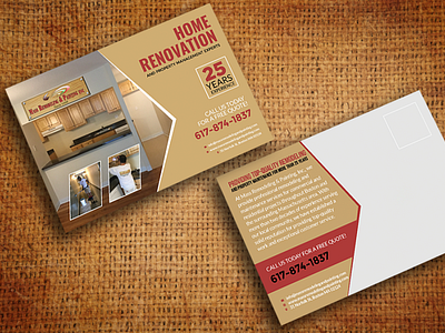 Home Renovation Postcard Design