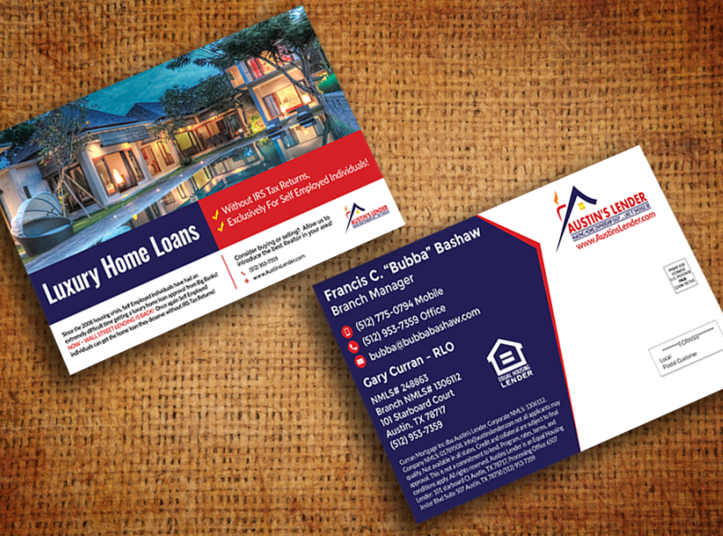 Luxury Home Loans EDDM Postcard Design by Freelancer Eman on Dribbble