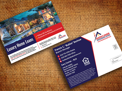 Luxury Home Loans EDDM Postcard Design