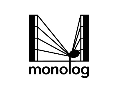 Monolog - Version 2 app logo logotype m music note staff