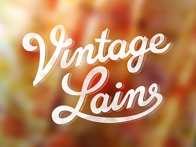 Vintage Lains Wordmark colorful custom grunge logo logotype mark text type typography vintage wordmark words